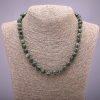 Collana in Lepidolite verde naturale, sfere lisce, diametro 8(+-)mm, lunghezza 45 cm+