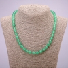 Collana in nefrite, sfere lisce, diametro 8 mm, lunghezza 48 cm