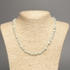 Collana in Angelite verde sfaccettata, diametro 8×6 mm +-, lunghezza 49 cm +