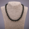 Collana in ossidiana solare naturale, palline lisce da 10 mm, lunghezza 48 cm