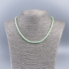 Collana-choker in madreperla naturale (tonalizzata) rondelle lisce di colore menta, diametro 4×2 mm ±, lunghezza 48 cm ±
