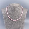 Collana-choker in madreperla naturale (tonalità rosa) rondella liscia, diametro 4×2 mm, lunghezza circa 48 cm
