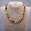 Collana in pietersite naturale, sfere lisce, diametro 10 mm, lunghezza 45 cm
