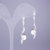 Orecchini Xuping rodio con strass bianchi e perla di Maiorca 44x10mm+