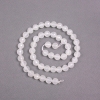 Perline su filo di cristallo di rocca, pietra naturale, palline sfaccettate, diametro 8 mm ±, lunghezza 39 cm ±