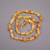 Perline di ambra chip su filo, diametro 7x4 mm, lunghezza 39 cm +/-