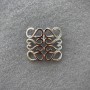 Spilla Accento metallo argentato 40x40 mm