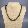 Collana con giadeite artificiale (sfere lisce), diametro di circa 8,5 mm, lunghezza 50 cm ±