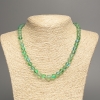 Collana in vetro opale verde e blu, effetto camaleonte opaco, perle lisce da 8 mm, lunghezza 49 cm +/-