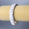 Bracciale kaolinite con maglie rettangolari, dimensioni 13×18 mm ±, lunghezza 18 cm (elastico)