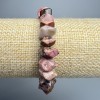 Bracciale Rodonite, pietra naturale granulata a rondelle, diametro 10×7 mm ±, lunghezza 18 cm ± (elastico)
