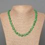 Collana in malachite (pressata) ovale, diametro 8×10 mm, lunghezza 48 cm