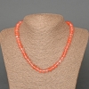 Collana in calcedonio, perle a rondelle lisce, diametro 8×5 mm, lunghezza 46 cm ±